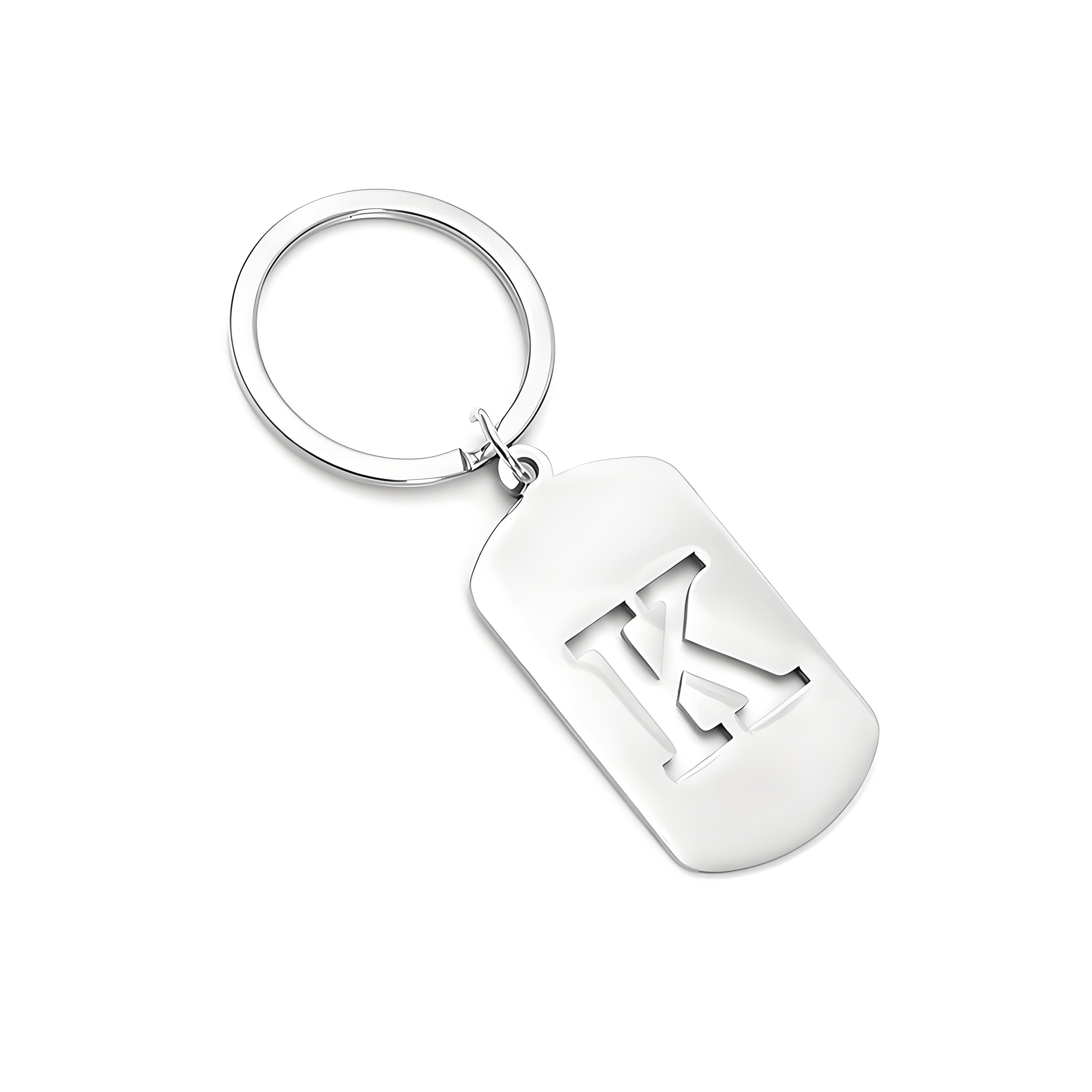Initial Ring Custom - Personalizowany brelok z inicjałem, zawieszka z