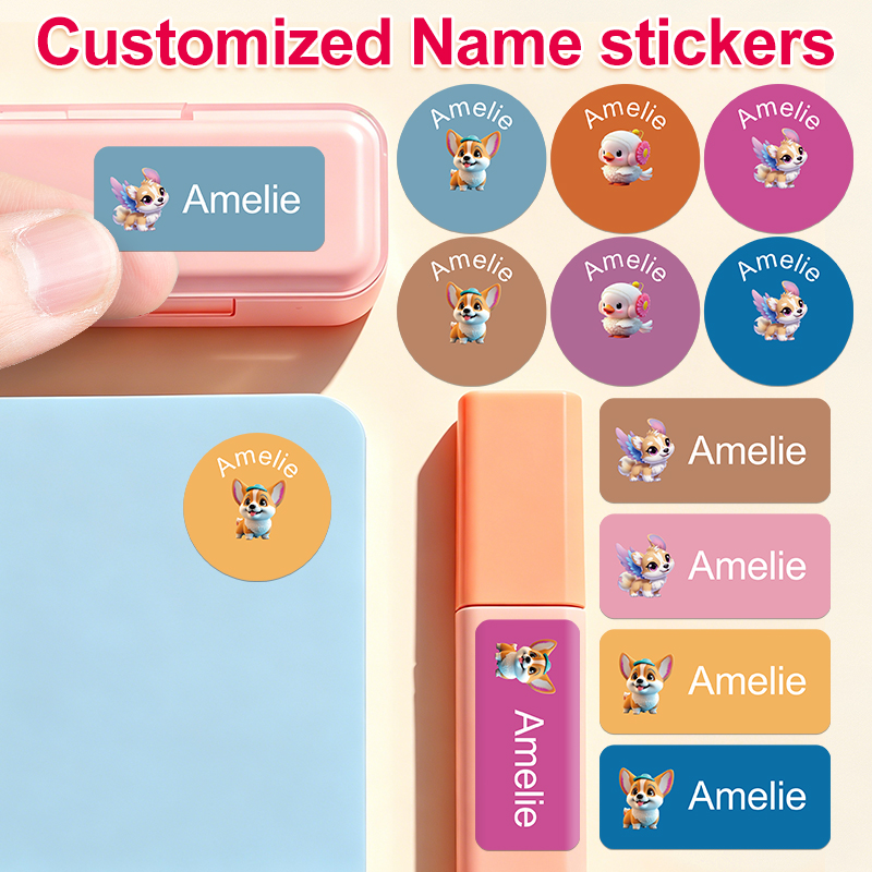 Personalized Name Box - Spersonalizowane etykiety z imieniem – niestandardowe