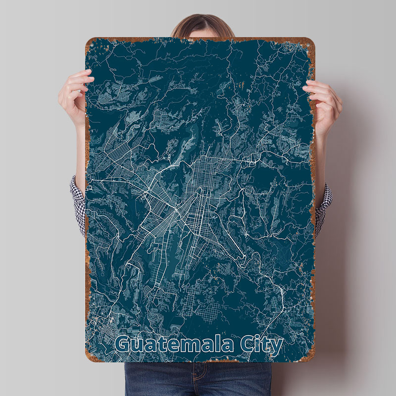 Mapa miasta Gwatemala, plakat  – Custom Map Poster recenzja i cena