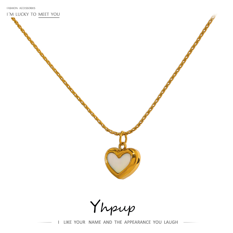 Yhpup Cute Heart Natural Shell – Birth Flower Necklace recenzja i cena