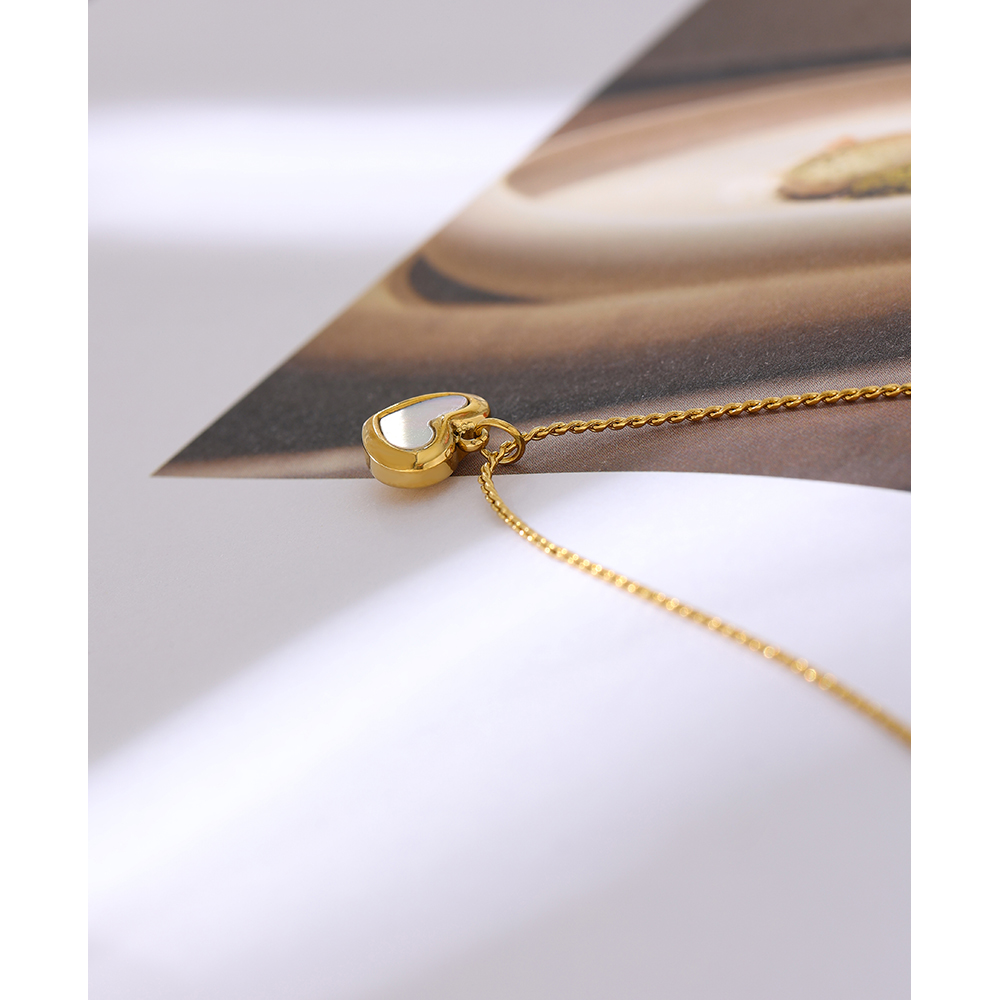 Yhpup Cute Heart Natural Shell – Birth Flower Necklace recenzja i cena